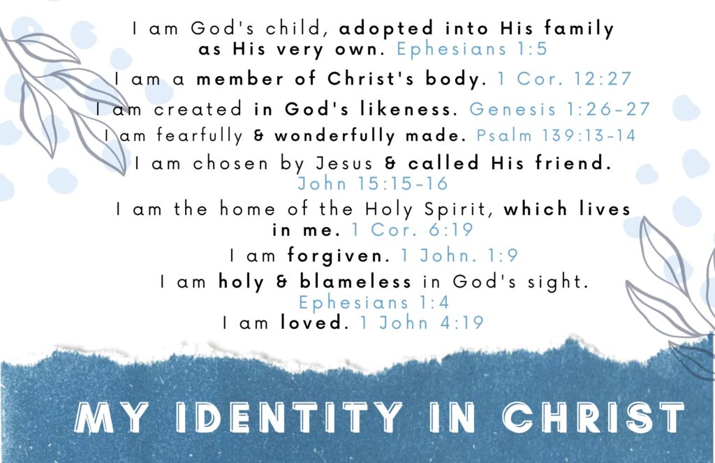 Verses about our identity in Christ
